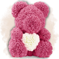 Ours en Rose 40cm - Rose/Blanc