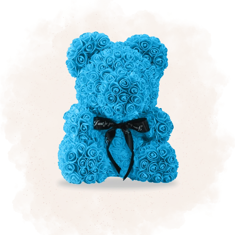 Ours en Rose 25cm - Bleu