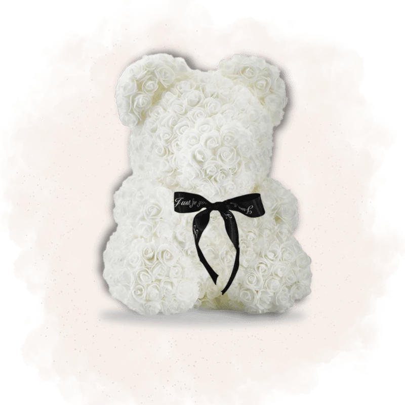 Ours en Rose 25cm - Blanc