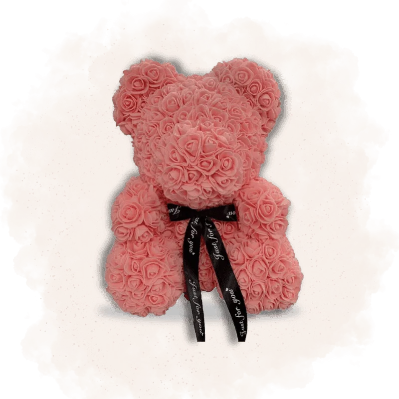 Ours en Rose 40cm - Rose Saumon