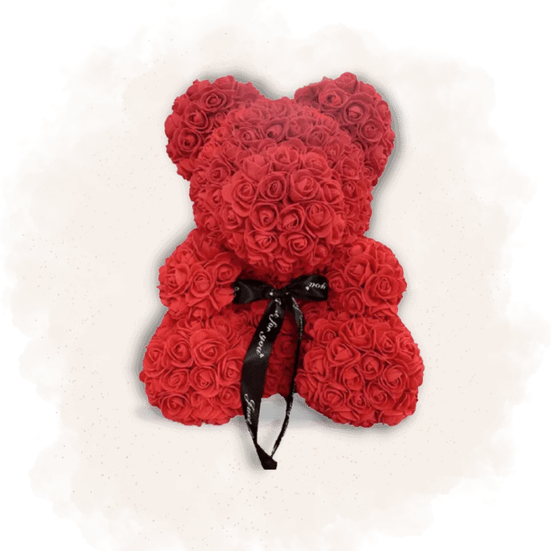 Ours en Rose 25cm - Rouge